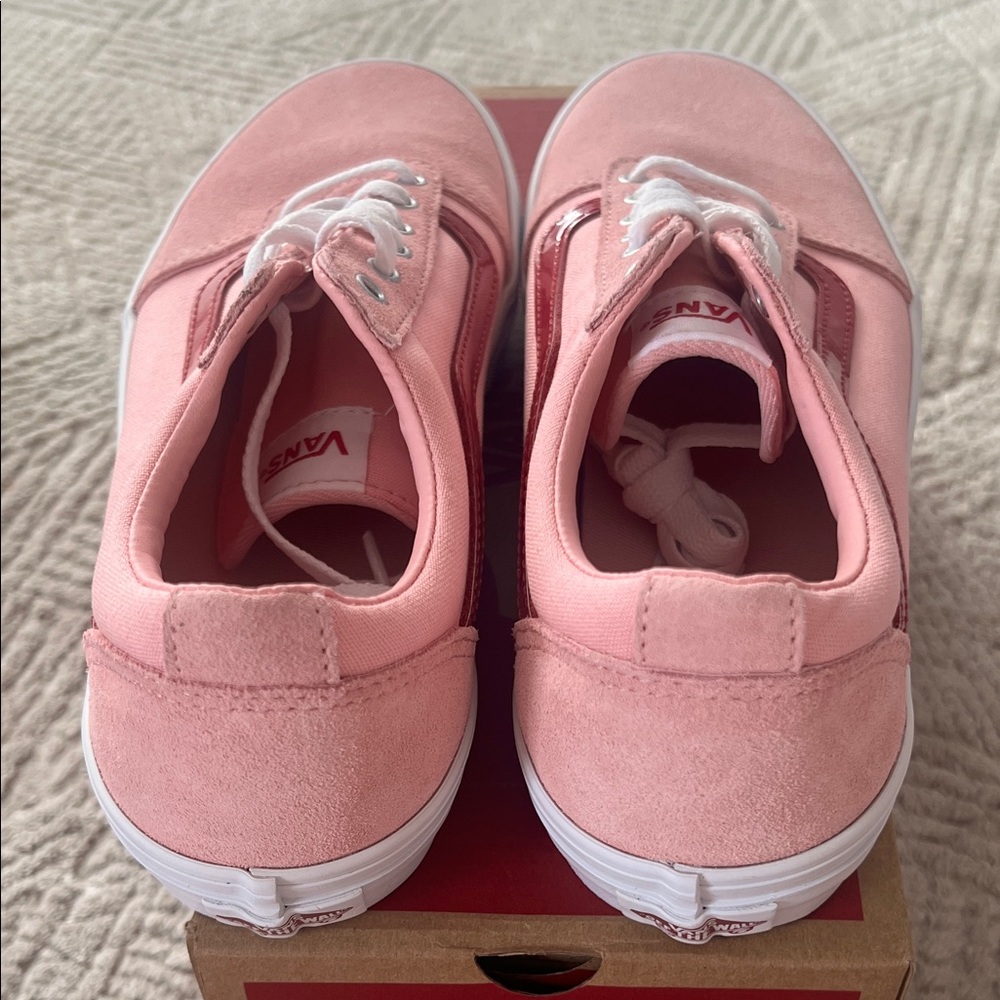 Women’s Vans Ward Glossy Coral Blush Shoes - Picture 3 of 7
